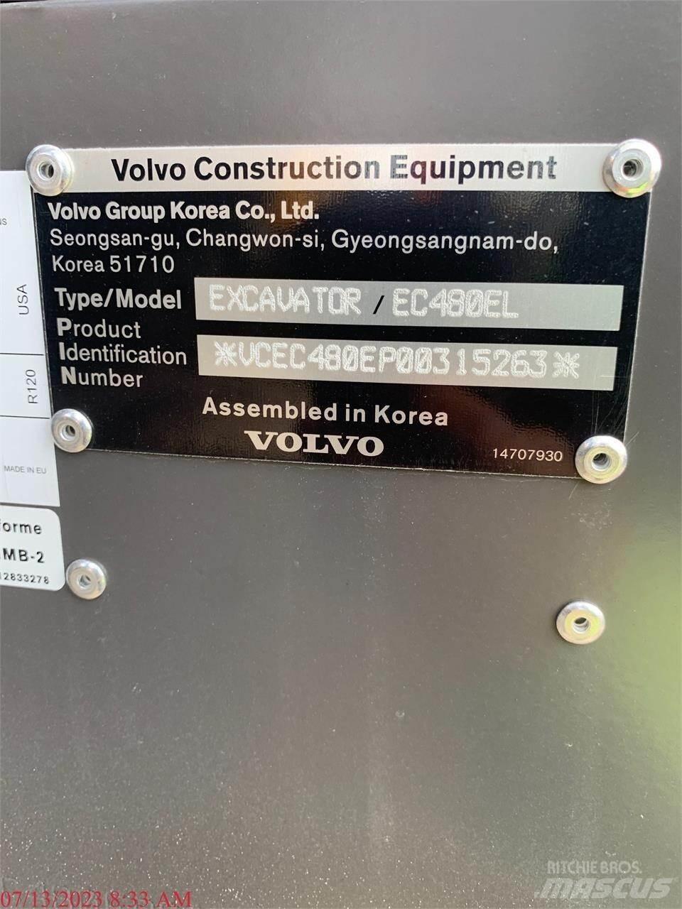 Volvo EC480EL Bageri guseničari