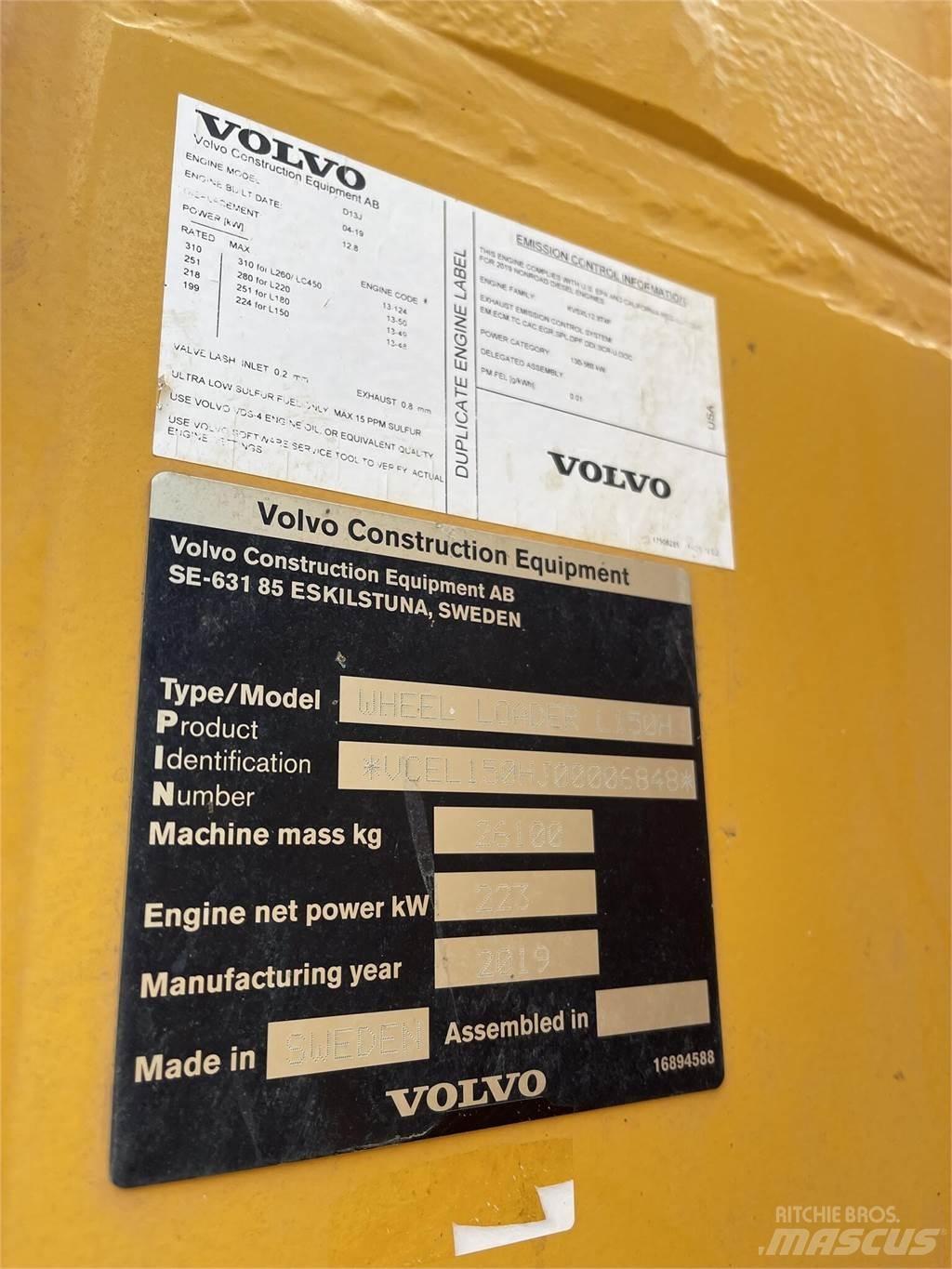 Volvo L150H Utovarivači na točkove