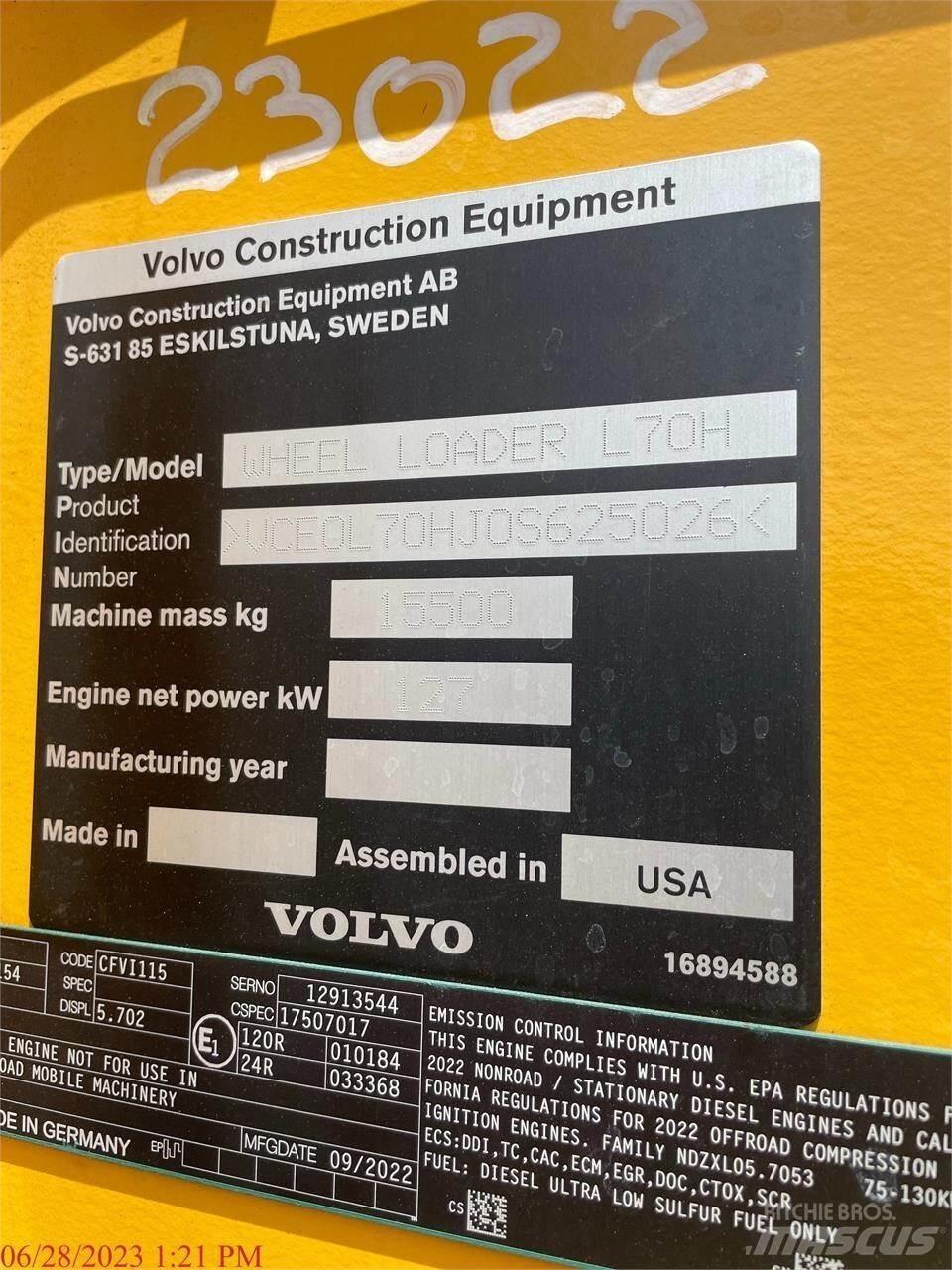 Volvo L70H Utovarivači na točkove