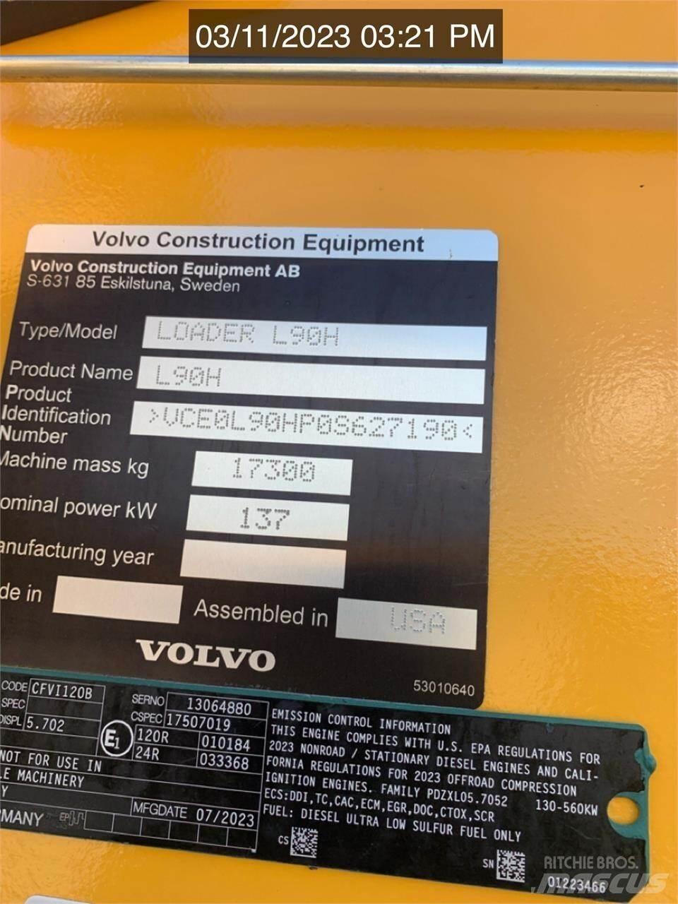Volvo L90H Utovarivači na točkove