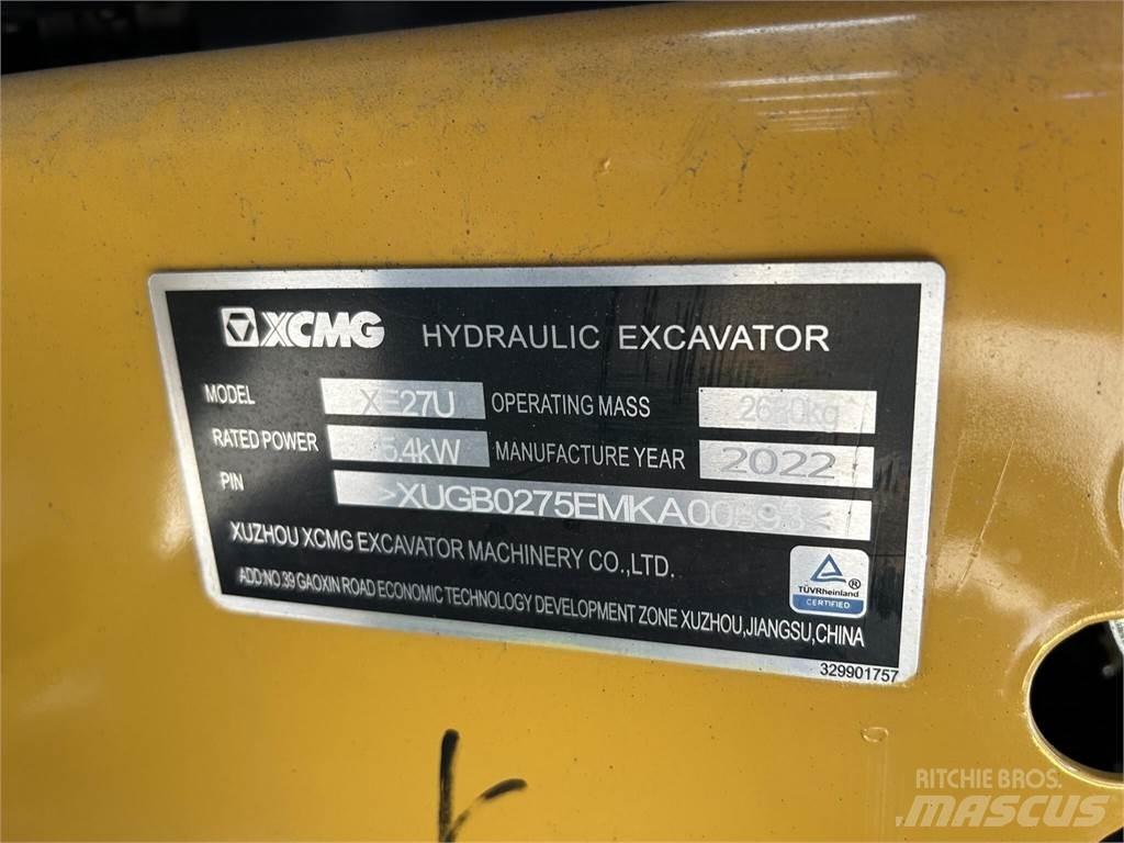 XCMG XE27U Mini bageri < 7t