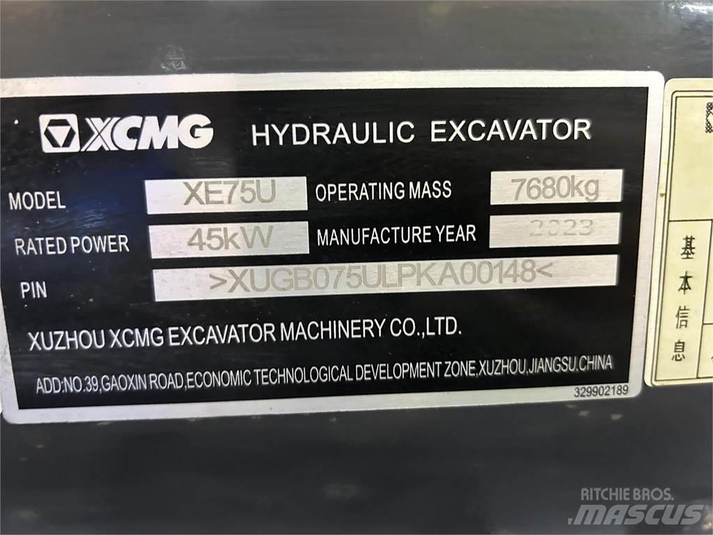 XCMG XE75U Bageri guseničari