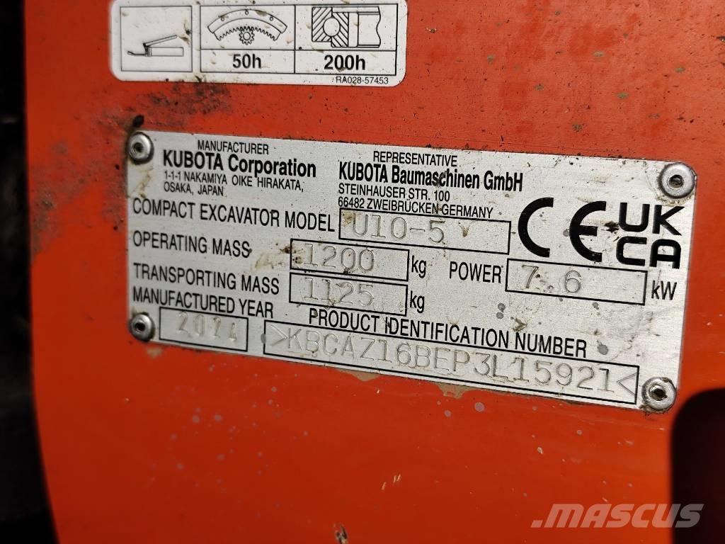 Kubota U 10-5 Mini bageri < 7t