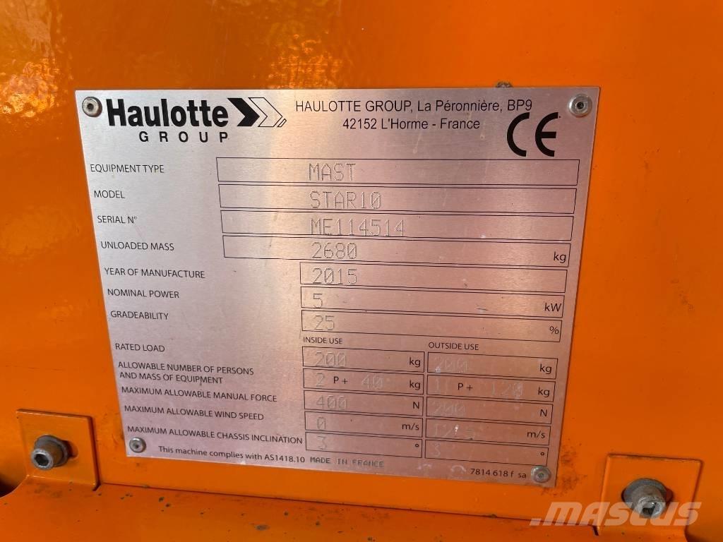 Haulotte Star 10 Jarbolne penjajuće platforme