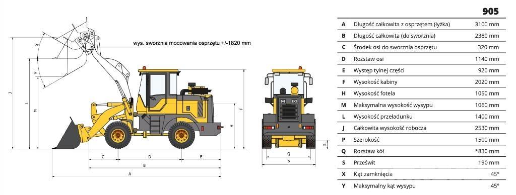 Günstig 905 Poljoprivredni teleskopski utovarivači
