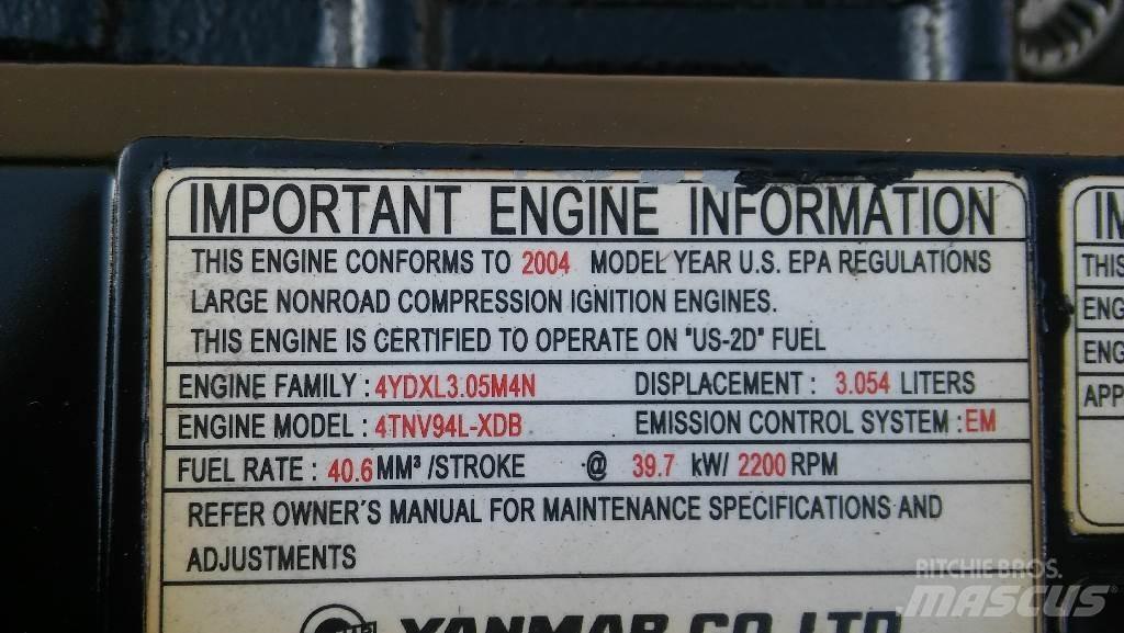 Yanmar 4TNV94L-XDB Mini bageri < 7t