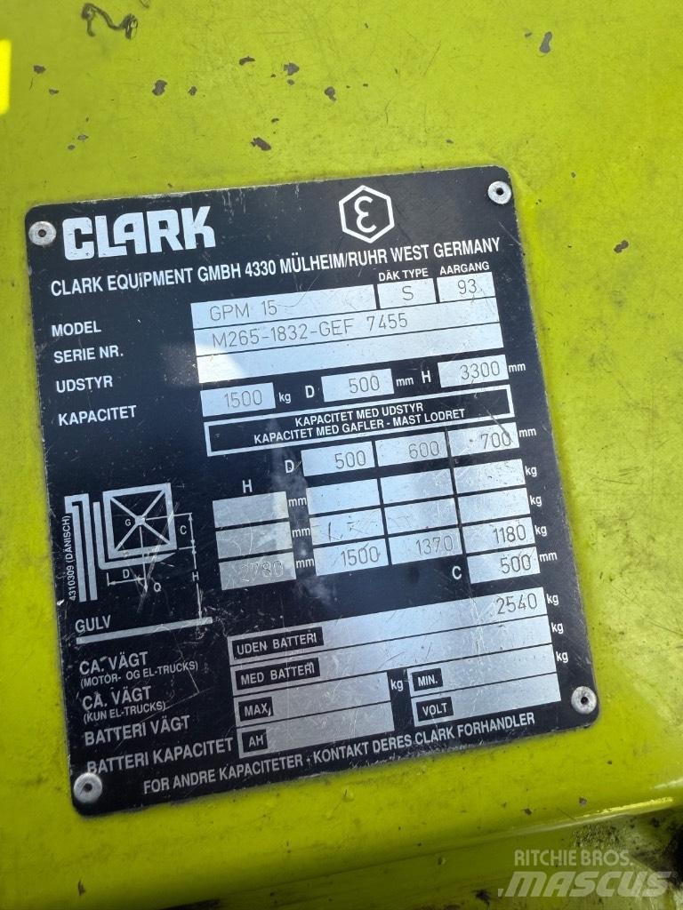 Clark GCM15 Plinski viljuškari