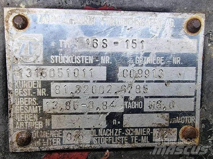 ZF 16 S 151 Ostale kargo komponente