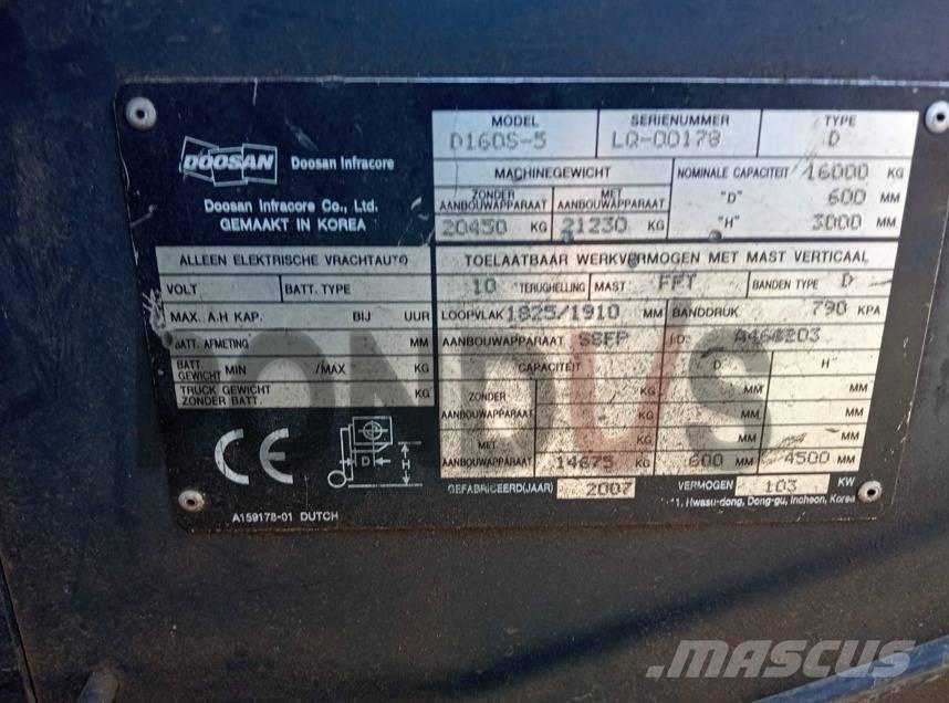 Doosan D160S-5 Dizelski viljuškari