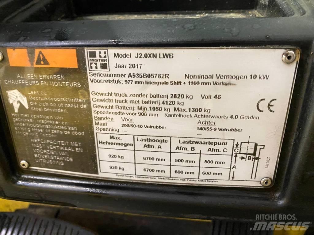 Hyster J 2.0 XNT LWB Električni viljuškari
