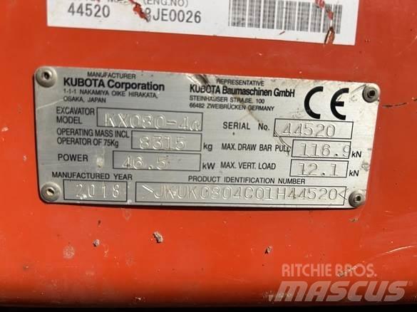Kubota KX080 - 4 Ostalo za građevinarstvo
