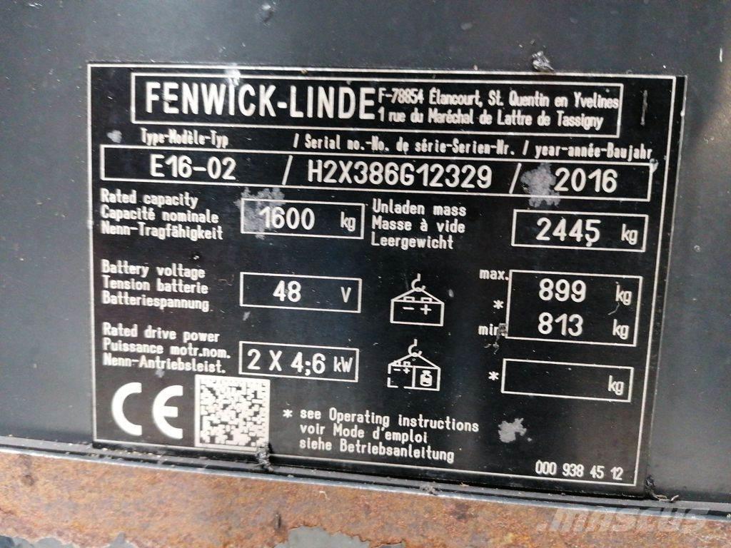 Linde E16-02 Električni viljuškari