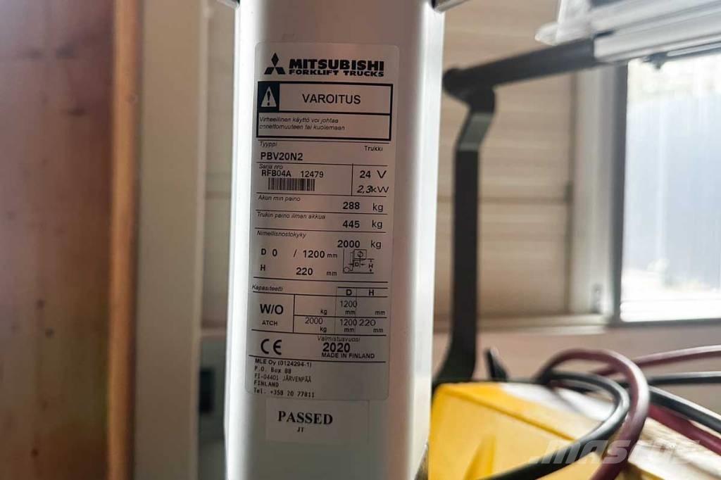 Mitsubishi PBV 20 N2 Nisko podizni električni viljuškar sa stajalištom
