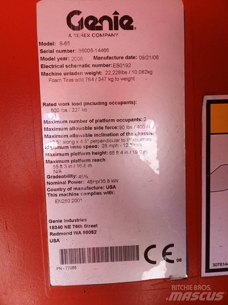 Genie S 65 Teleskopske podizne platforme