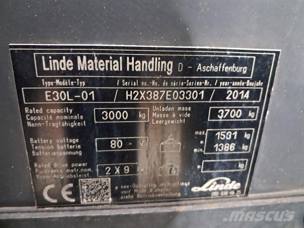 Linde E30L-01 Električni viljuškari