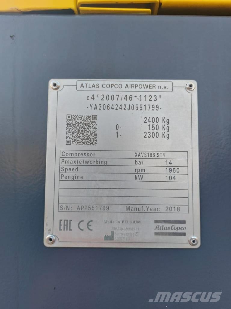 Atlas Copco XAVS186 Kompresori