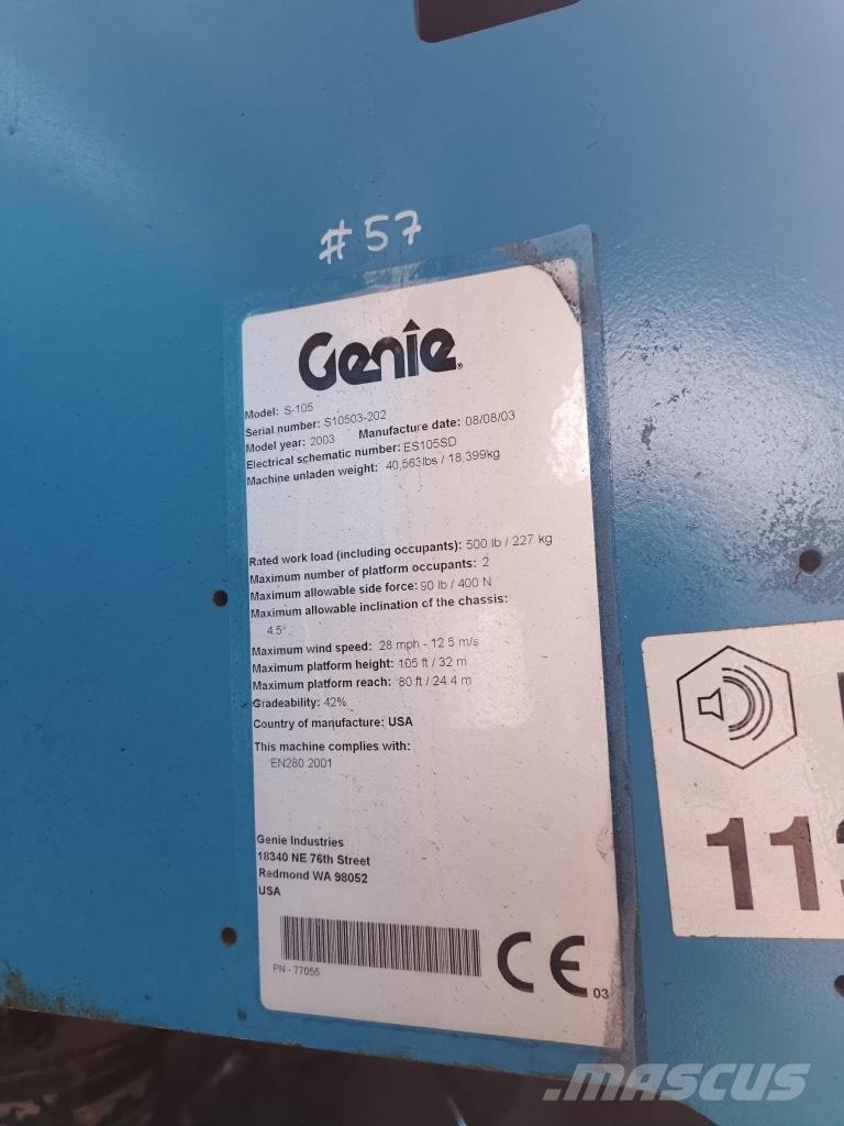 Genie S 105 Teleskopske podizne platforme