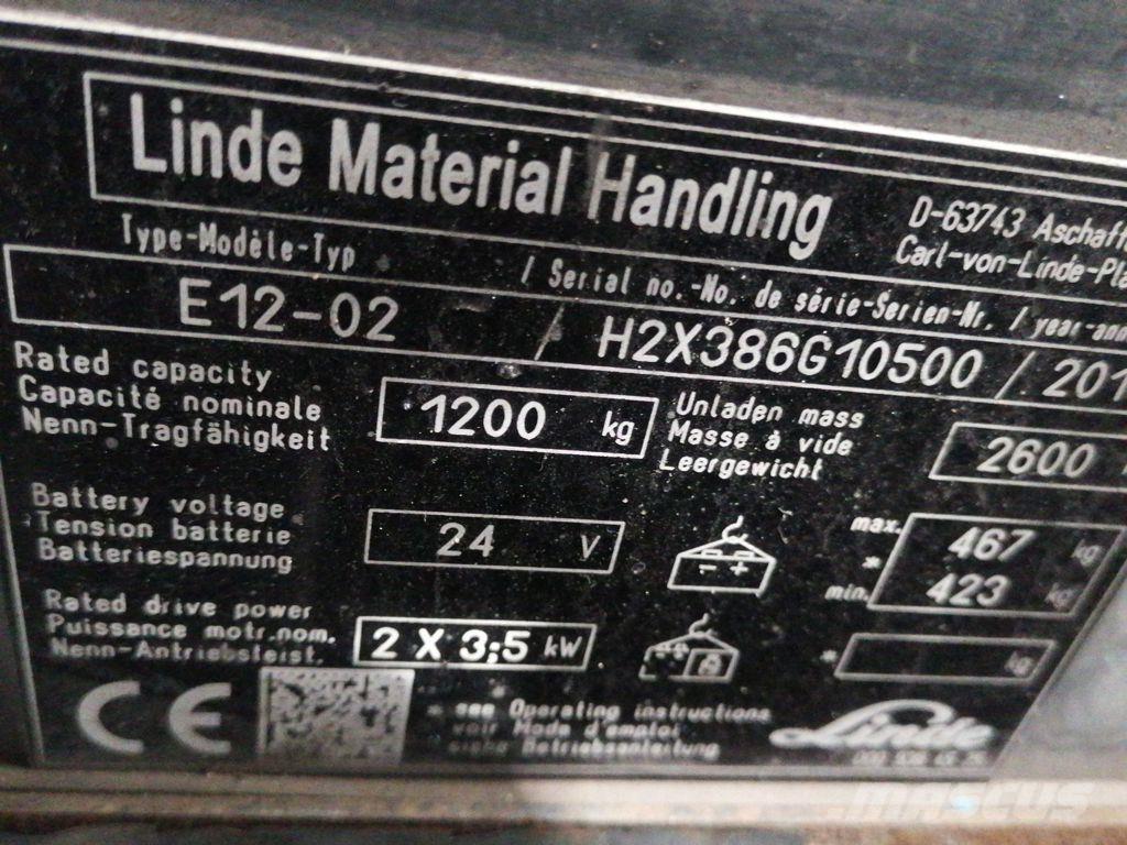 Linde E12-02 Električni viljuškari