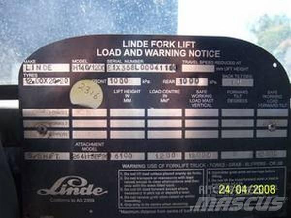 Linde H140/1200 Kontejnerski viljuškari