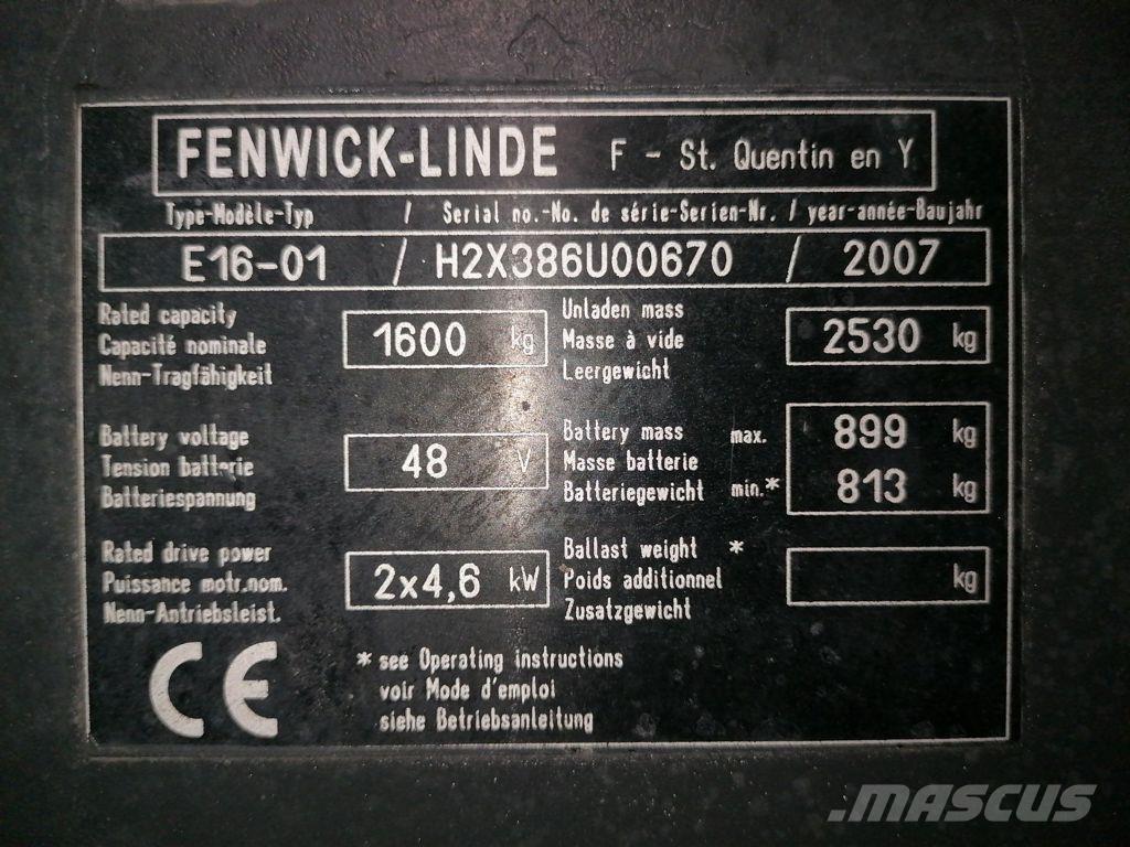 Linde E16-01 Električni viljuškari