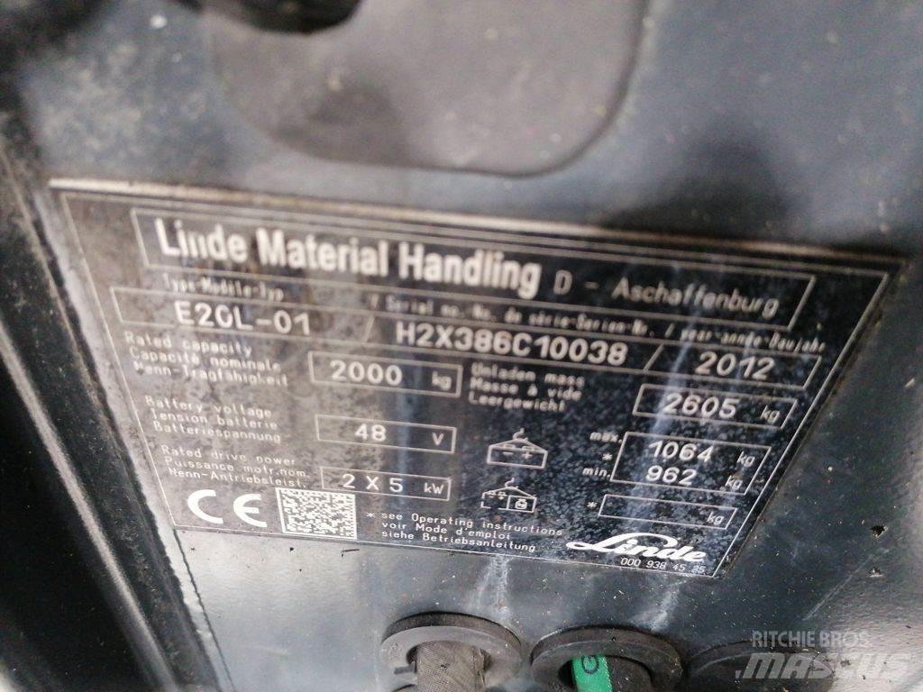 Linde E20L-01 Električni viljuškari