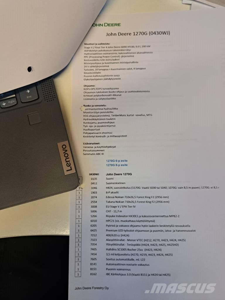 John Deere 1270 G Harversteri