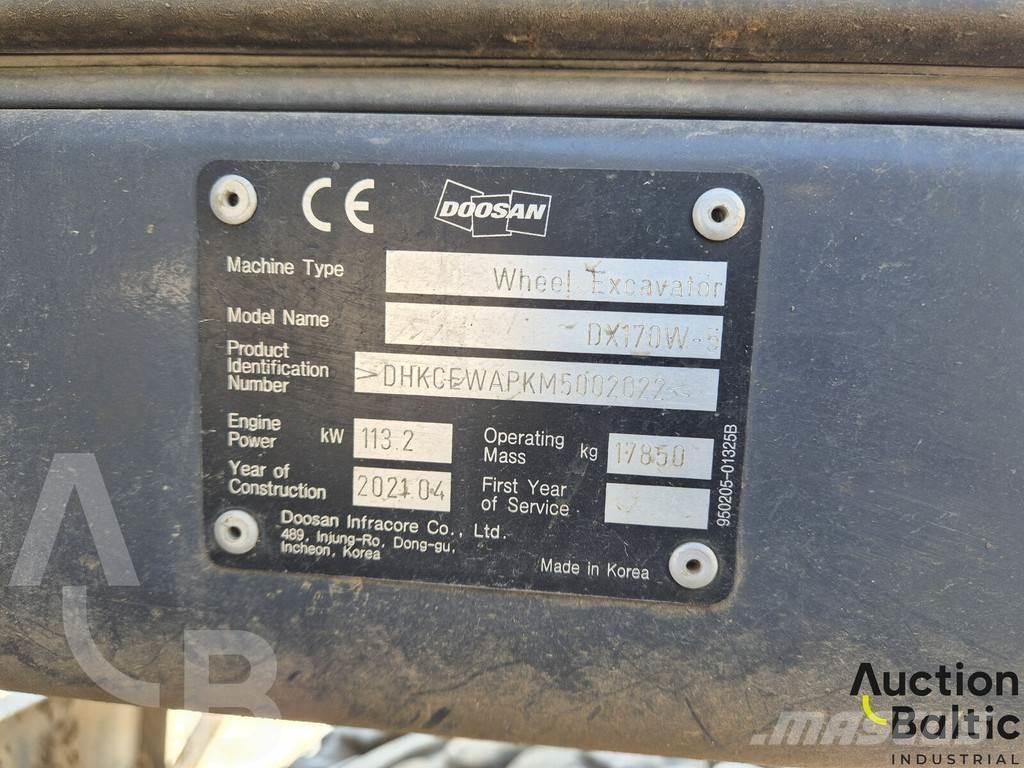Doosan DX 170 W-5 Bageri točkaši