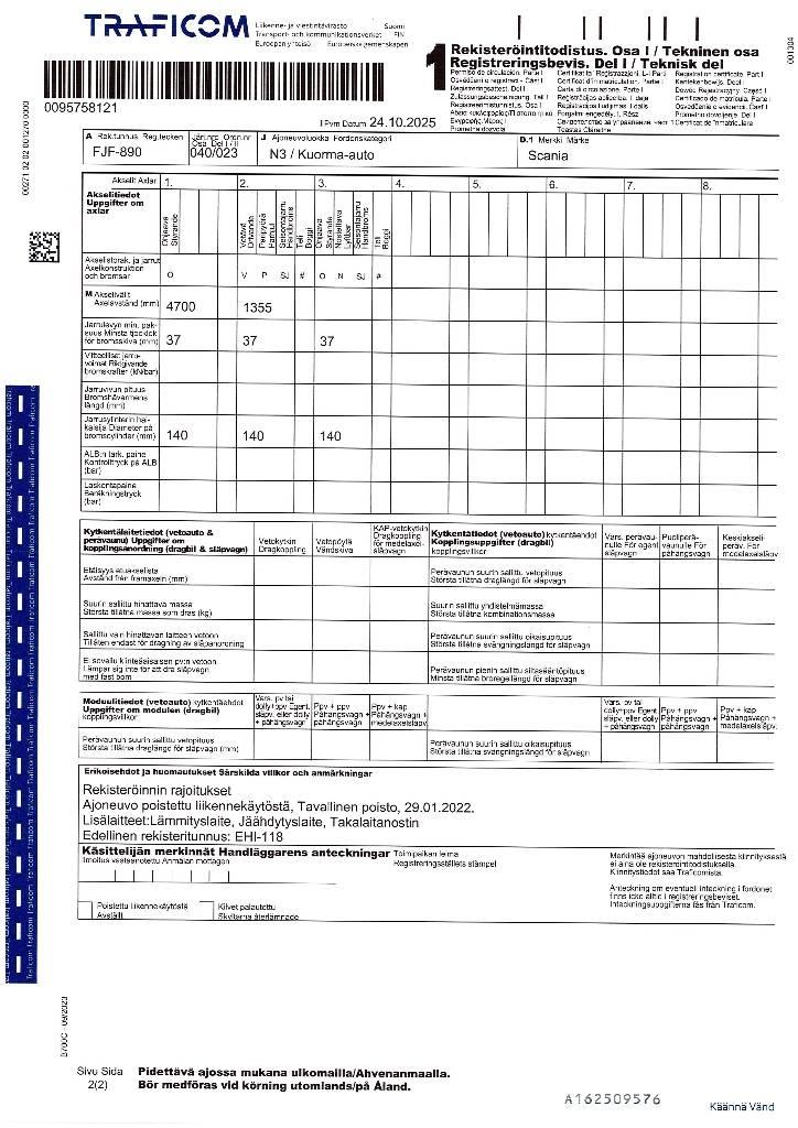 Scania R 500 Sanduk kamioni