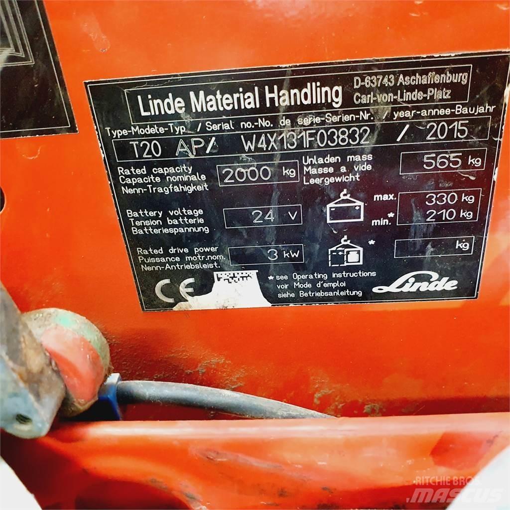 Linde T20AP kurz Nisko podizni električni viljuškar