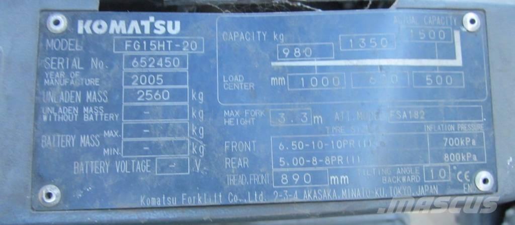 Komatsu FG 15 HT-20 Plinski viljuškari