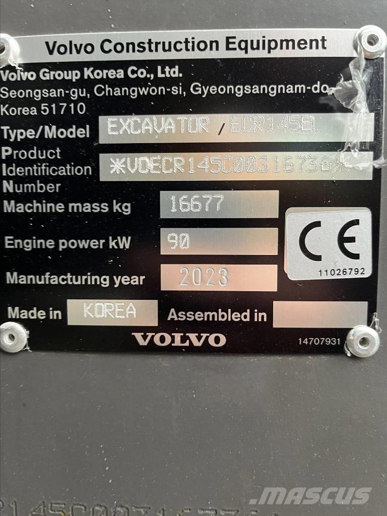 Volvo ECR 145 EL Bageri guseničari