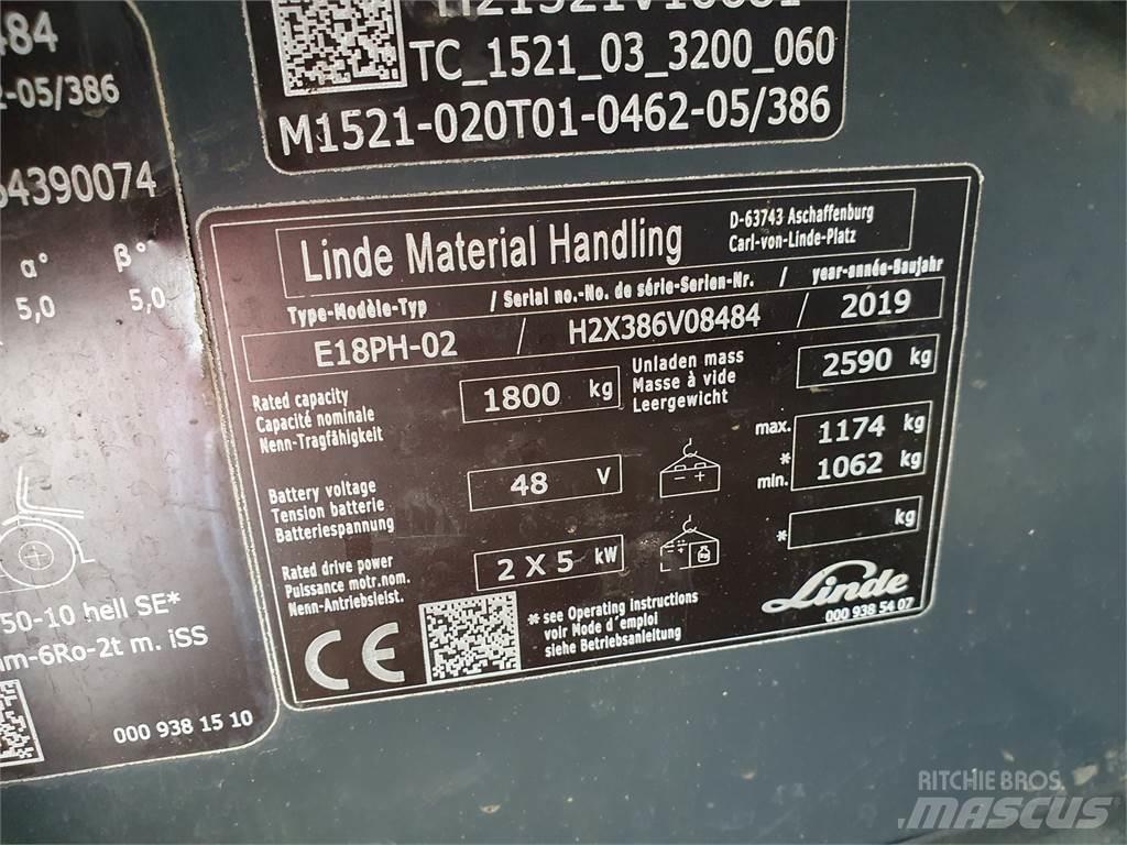 Linde E18PH Električni viljuškari