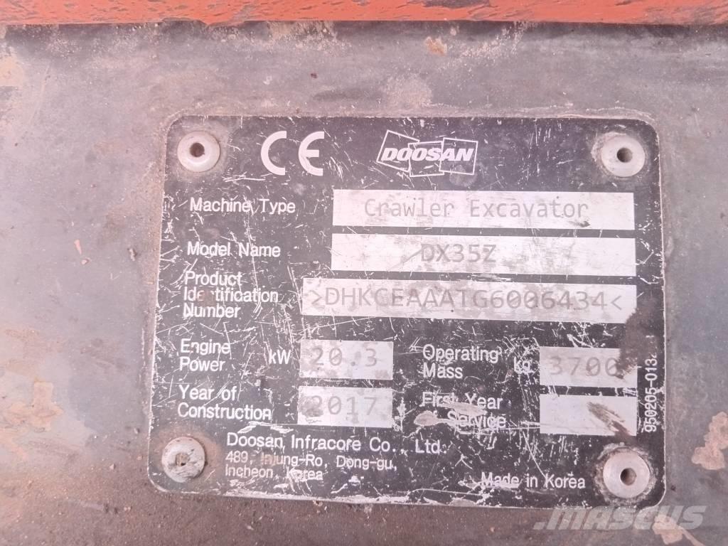 Doosan DX 35 Z Mini bageri < 7t