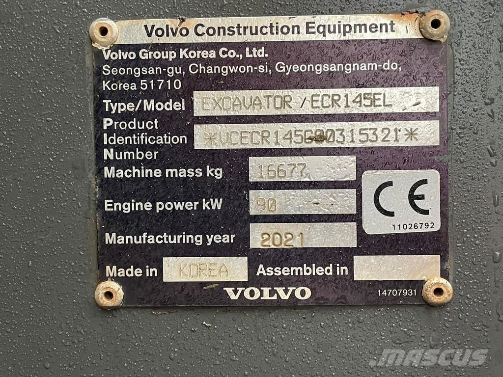 Volvo ECR145EL Bageri guseničari