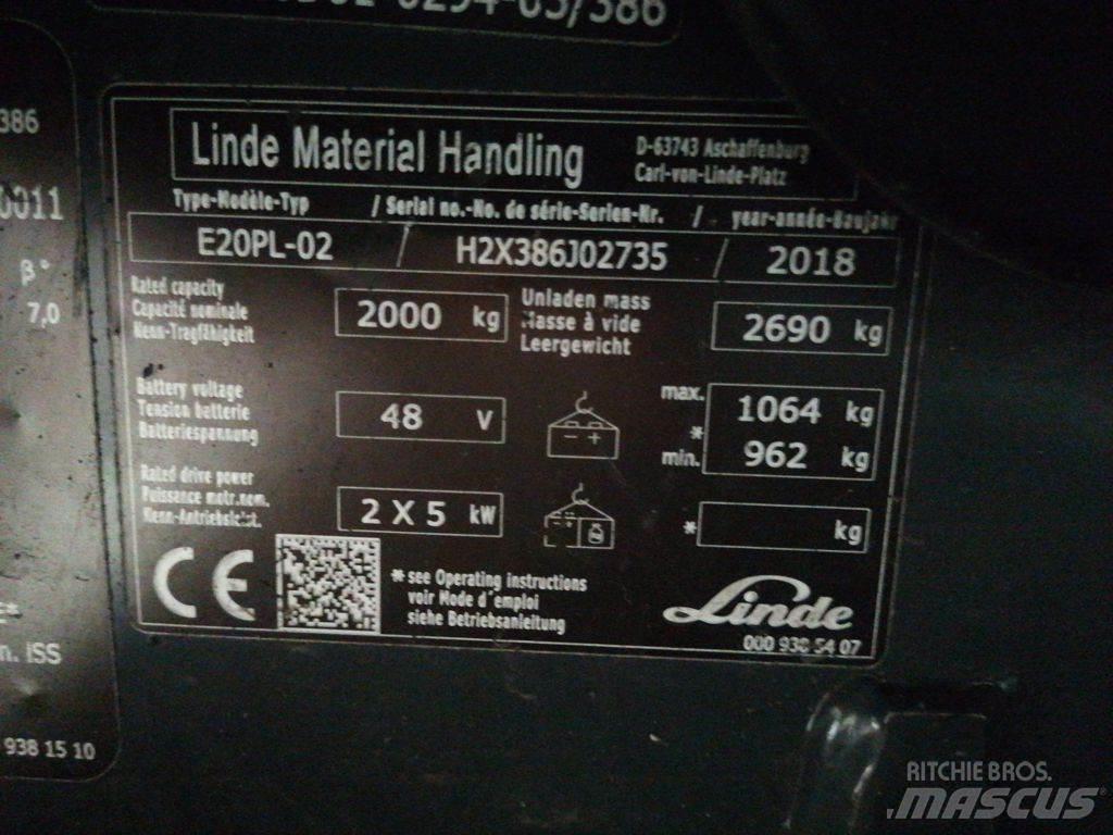 Linde E20PL-02 Električni viljuškari
