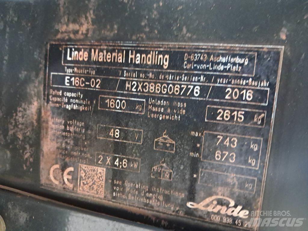 Linde E16C-02 Električni viljuškari