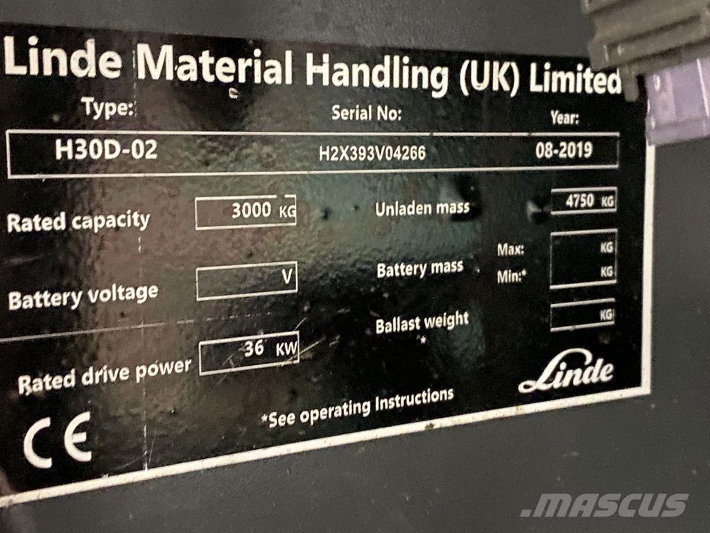 Linde H30D-02 Dizelski viljuškari