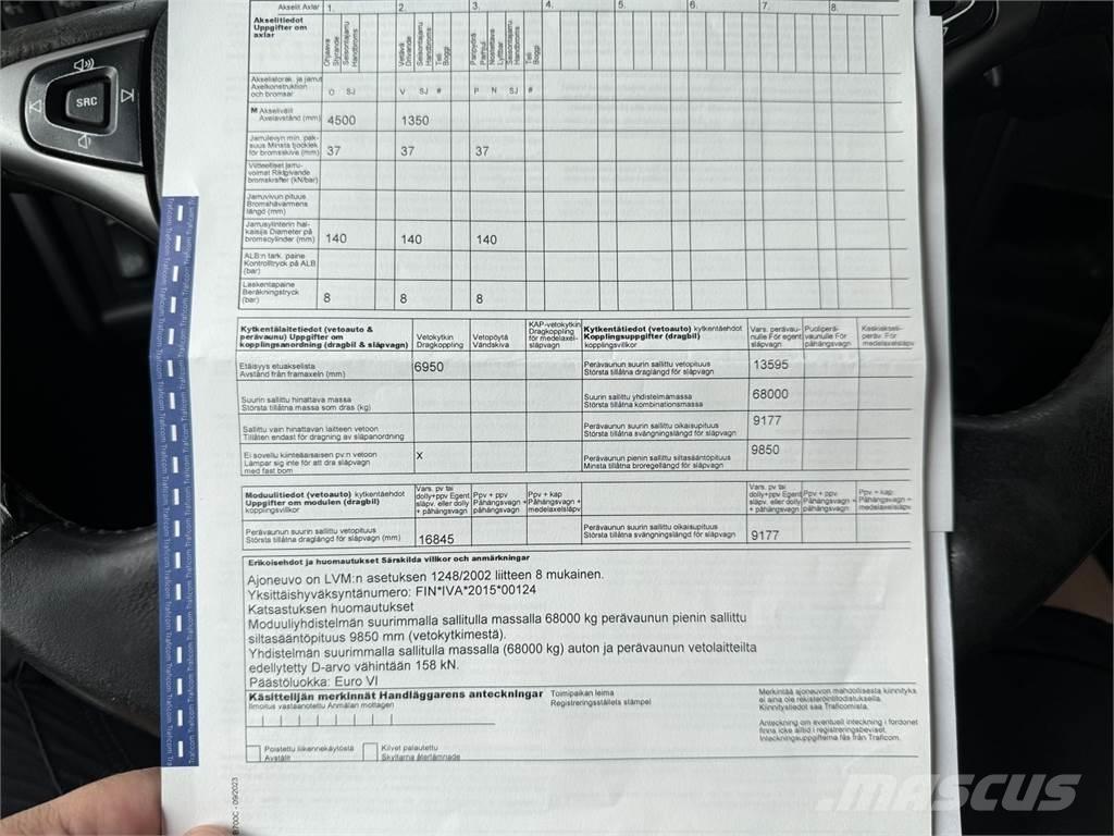 Scania R 520 6X2 Rol kiper kamioni sa kukom za podizanje tereta