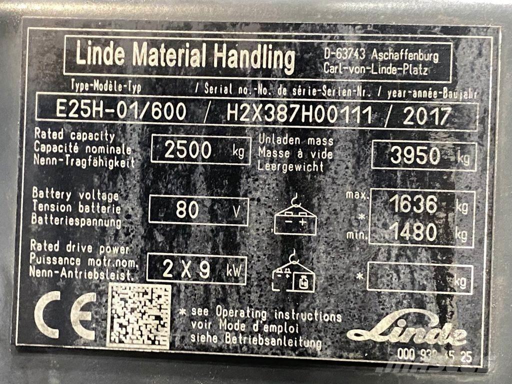 Linde E25H-01/600 Električni viljuškari