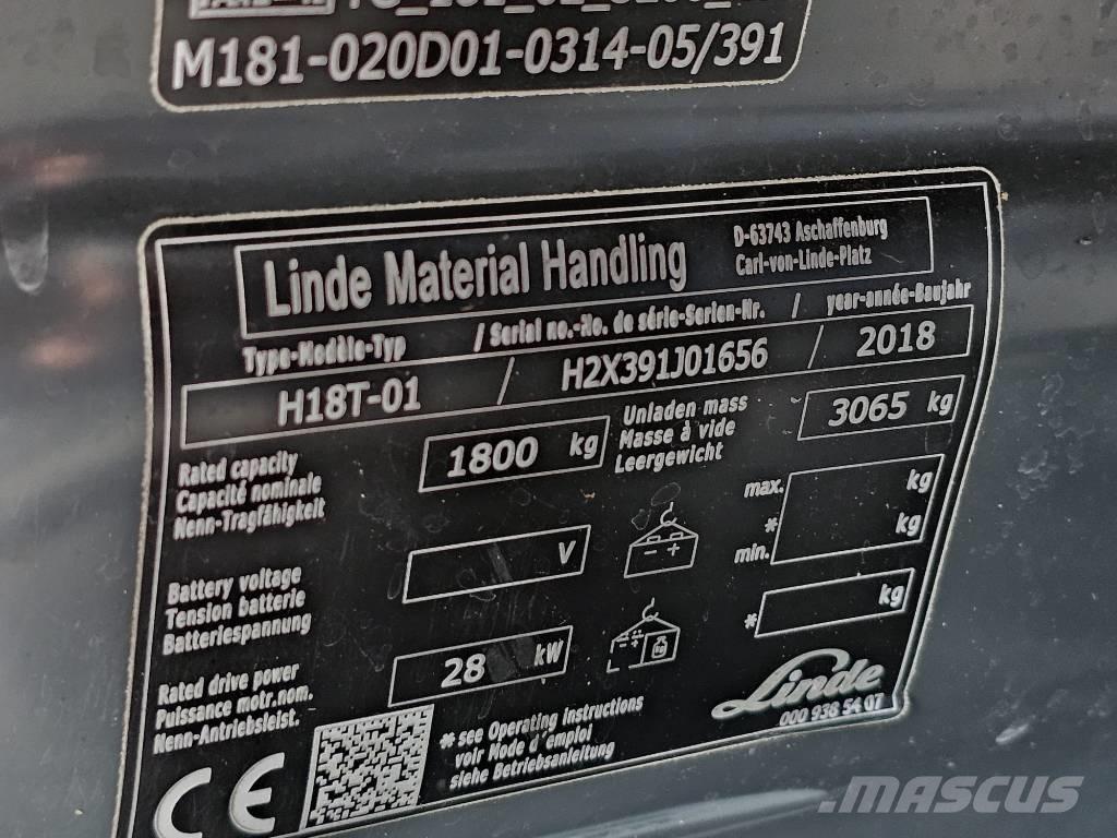 Linde H18T-01 Plinski viljuškari