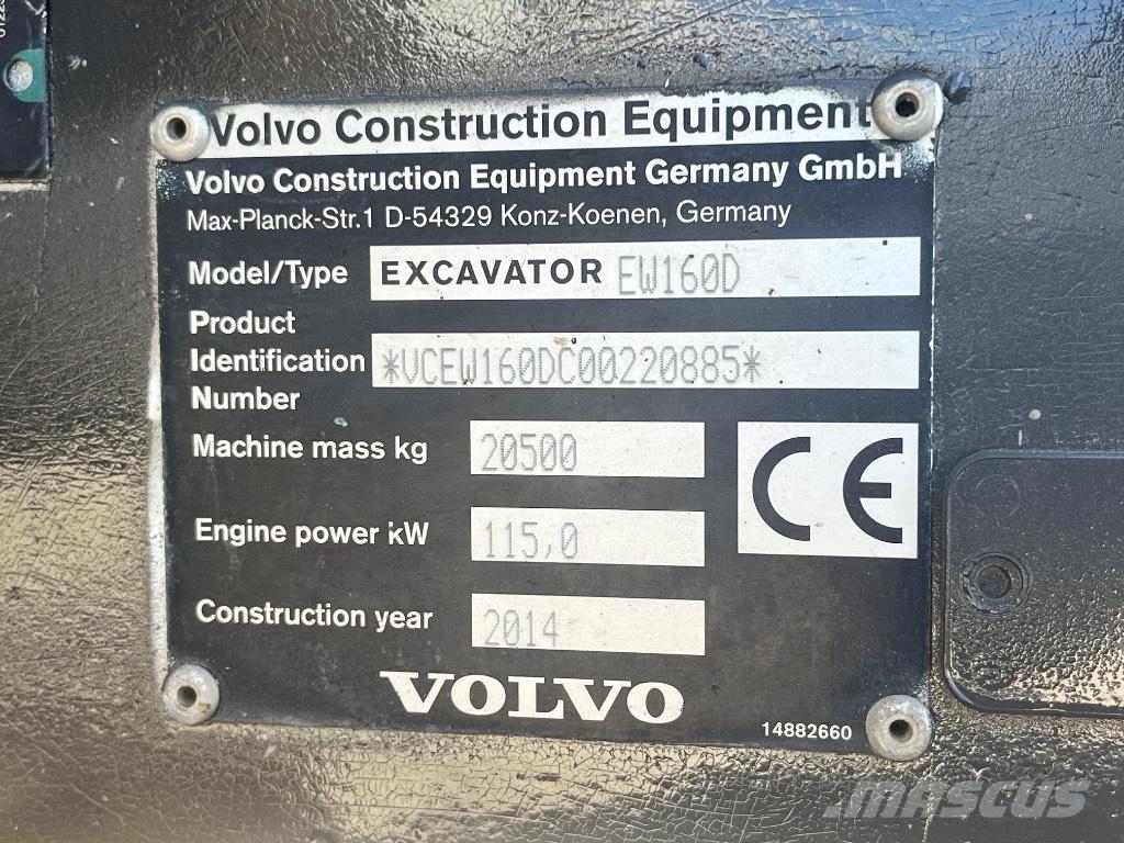 Volvo EW 160 D Bageri točkaši