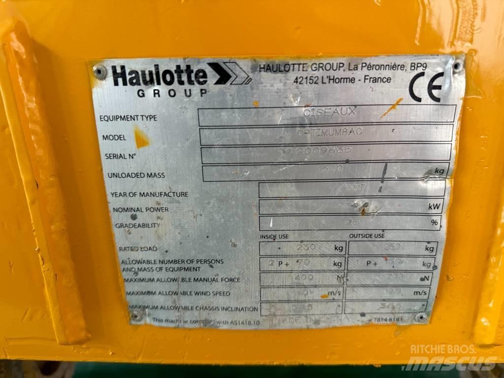 Haulotte OPTIMUM 8 Makazaste platforme