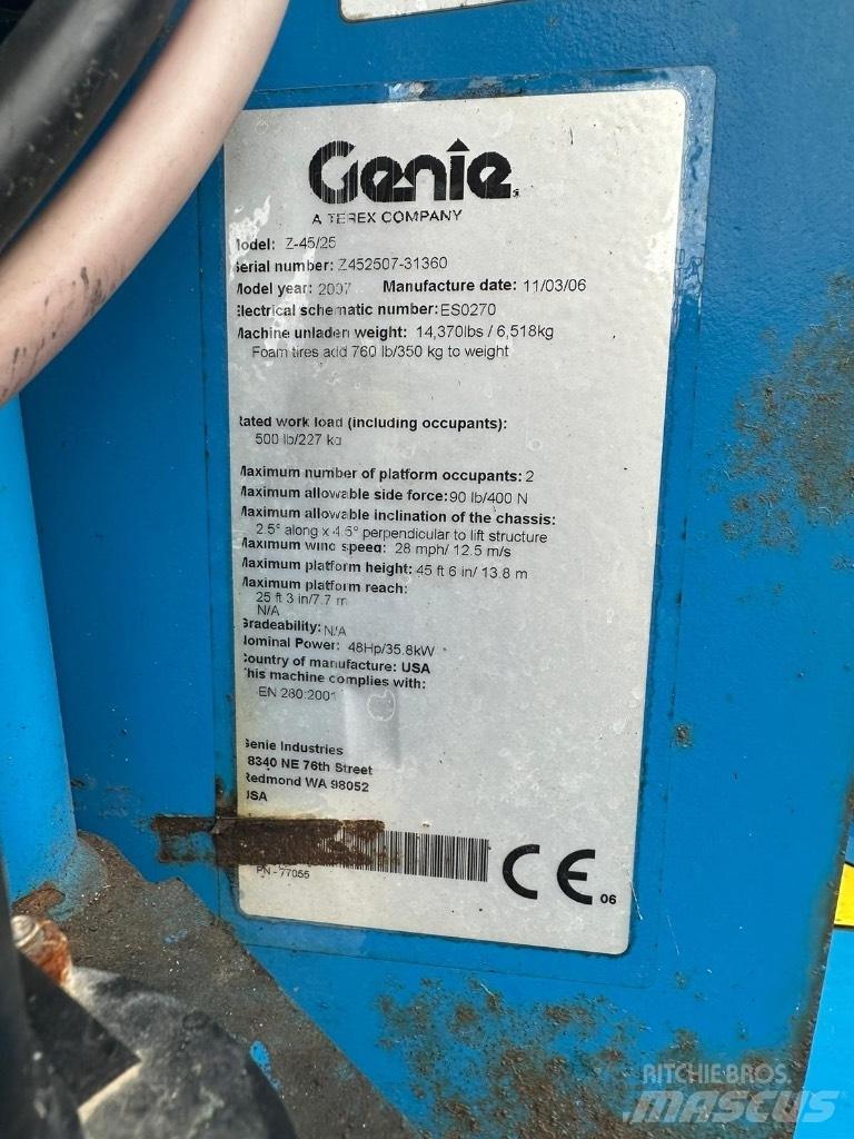 Genie Z 45/22 Zglobne podizne platforme