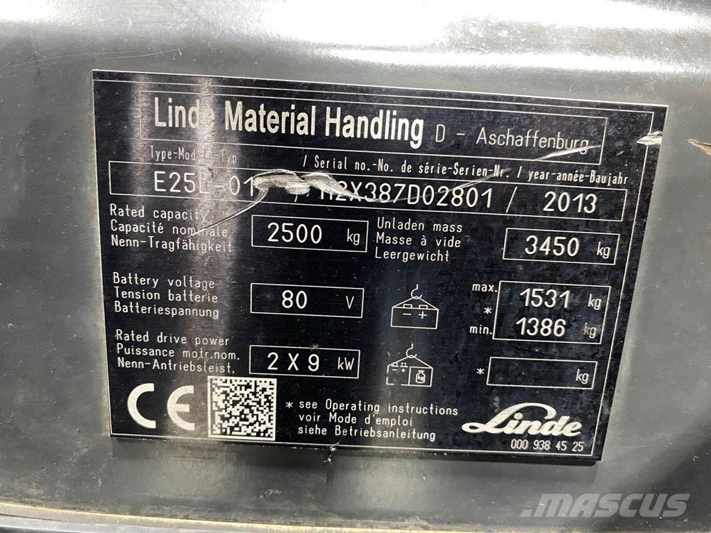 Linde E25L Električni viljuškari