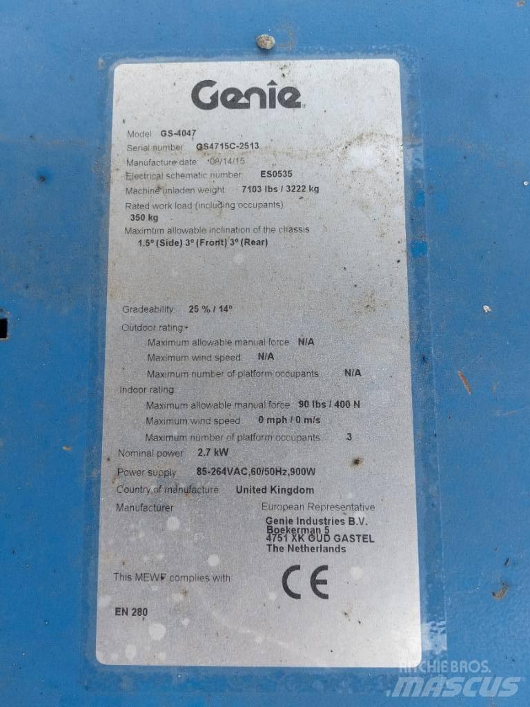 Genie GS4047 Makazaste platforme