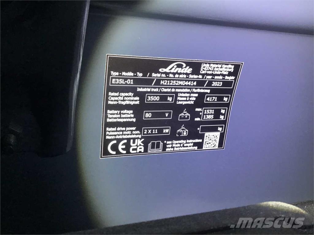 Linde E35L Električni viljuškari