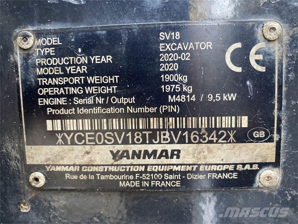Yanmar SV18 Bageri točkaši