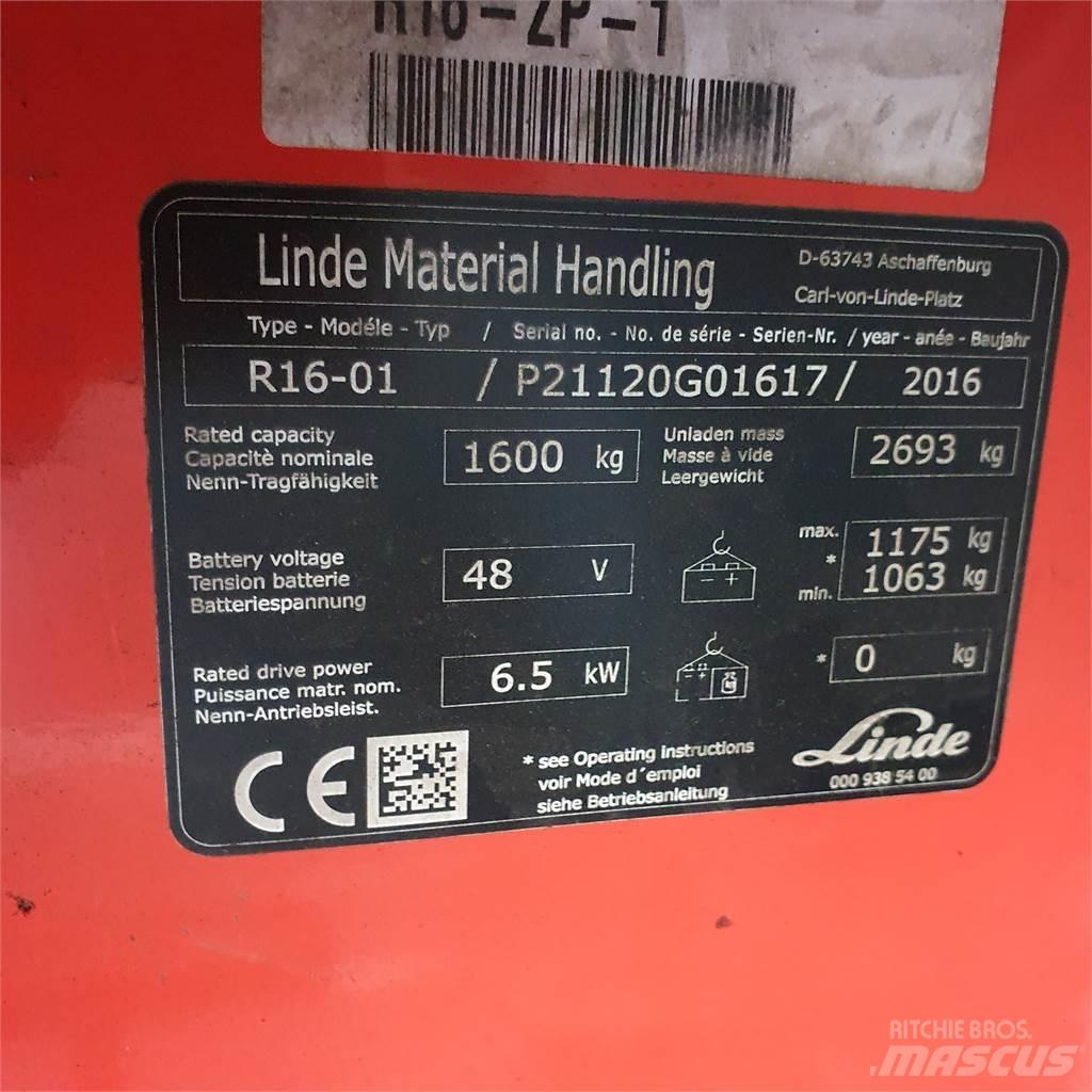 Linde R16 Viljuškari sa pomičnim stupom