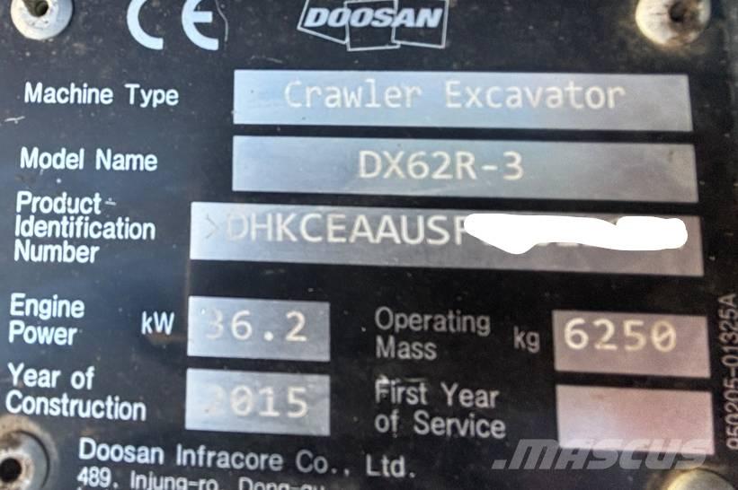 Doosan DX 62 R-3 Mini bageri < 7t