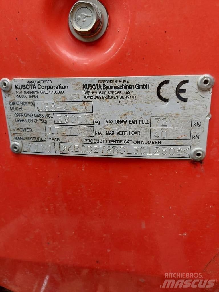 Kubota U 36-4 Mini bageri < 7t